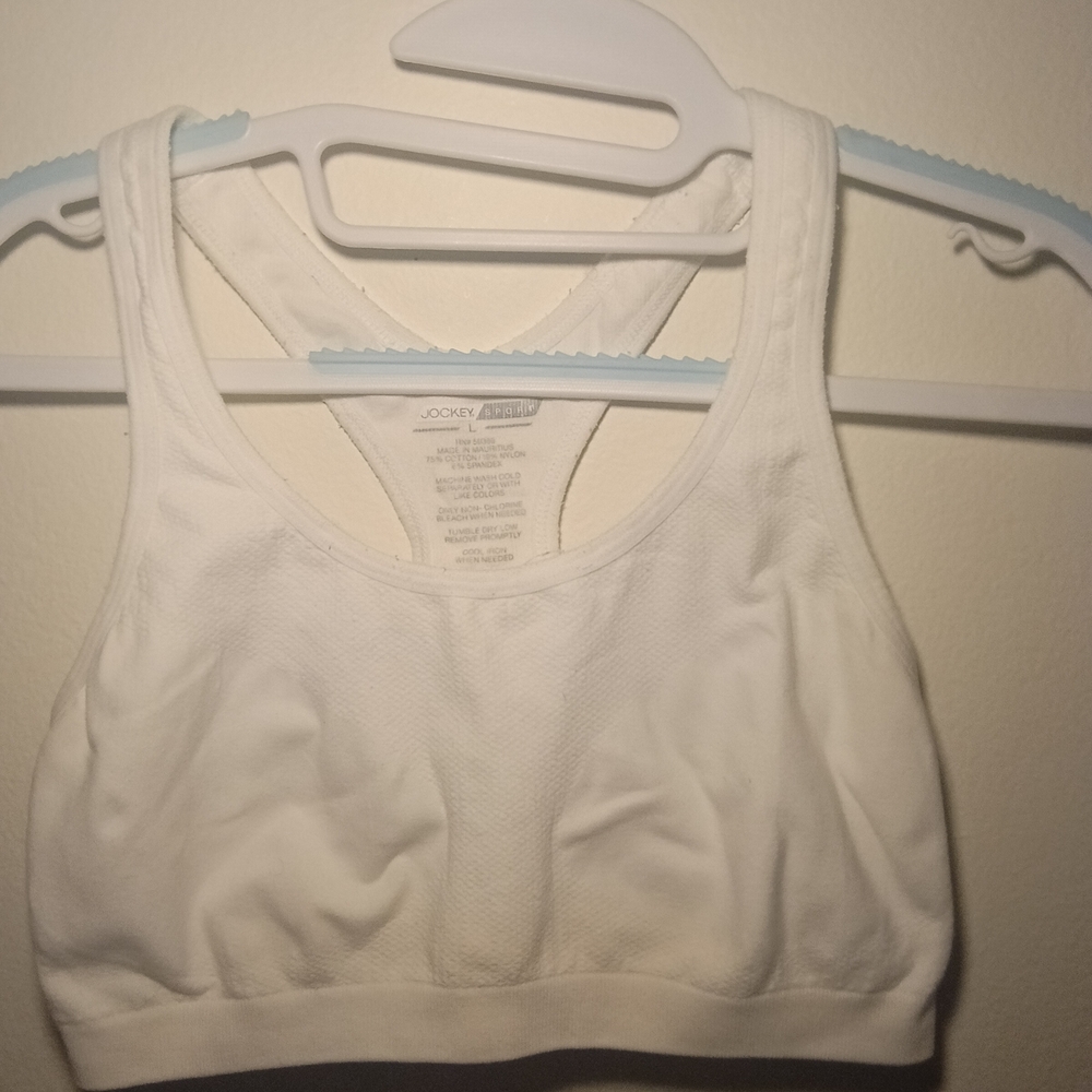 Women's White Sports Bra